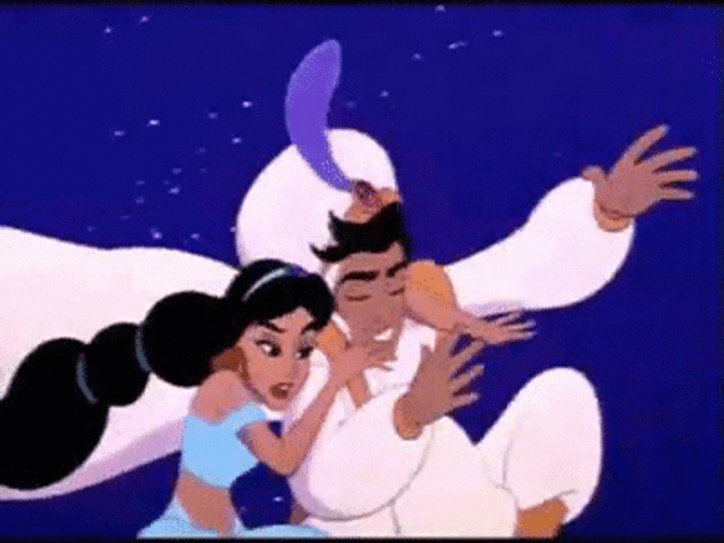 Jasmine Disney Princess With Aladdin GIF