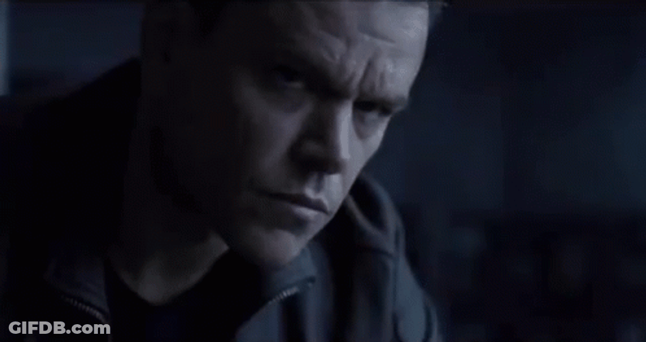 Jason Bourne Angry Expression GIF
