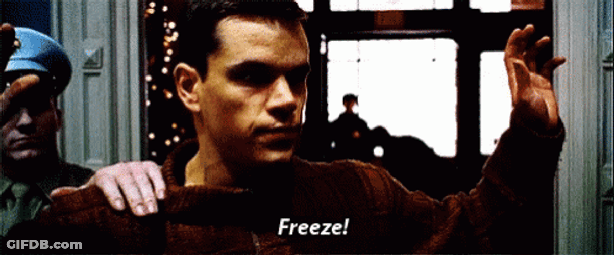Jason Bourne Hitting A Man In Office GIF
