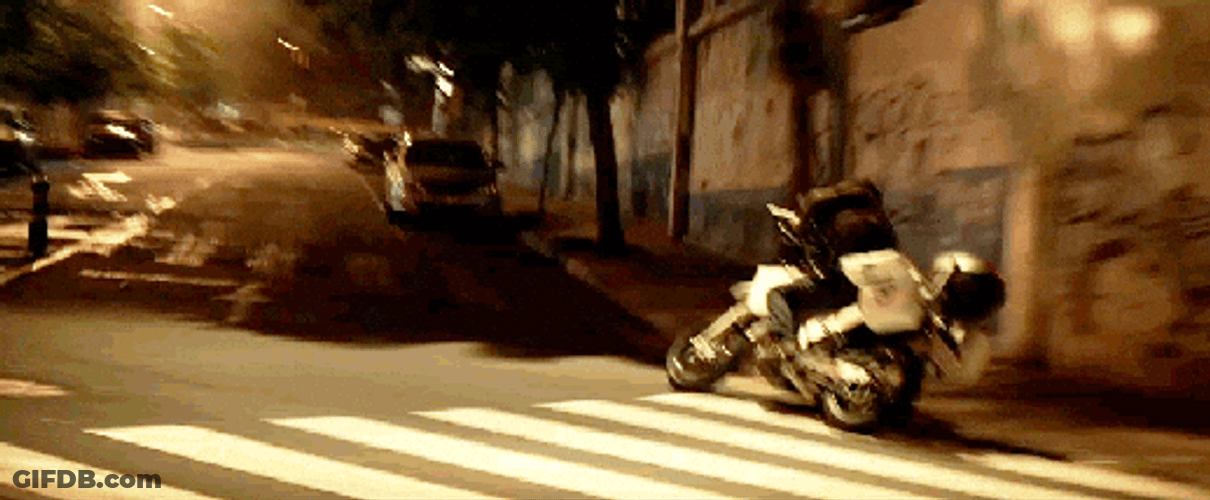 Jason Bourne Shooting While Driving GIF