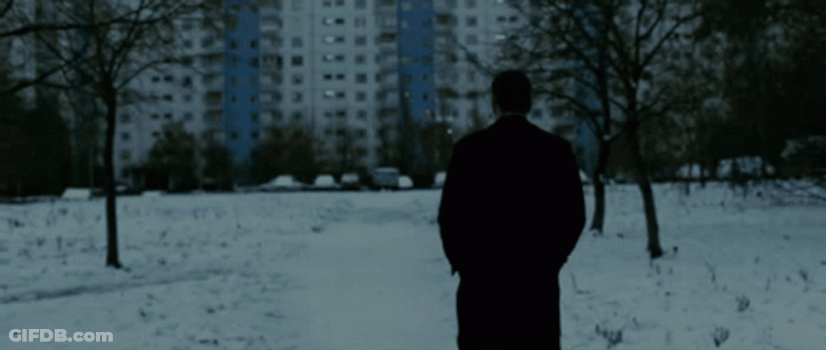 Jason Bourne Walking Slowly GIF