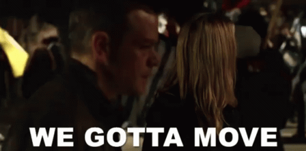 Jason Bourne We Gotta Move GIF