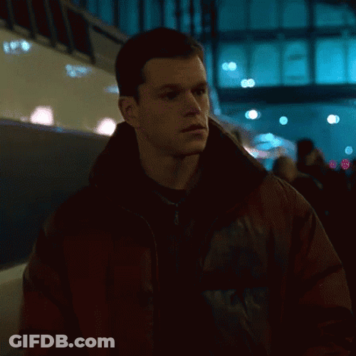 Jason Bourne Wearing A Jacket GIF