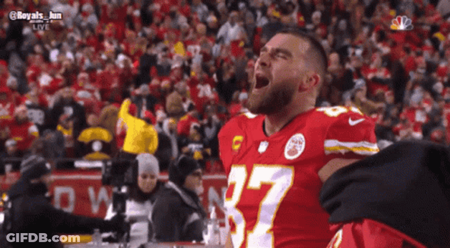 Jason Kelce Brother Travis Shouting GIF