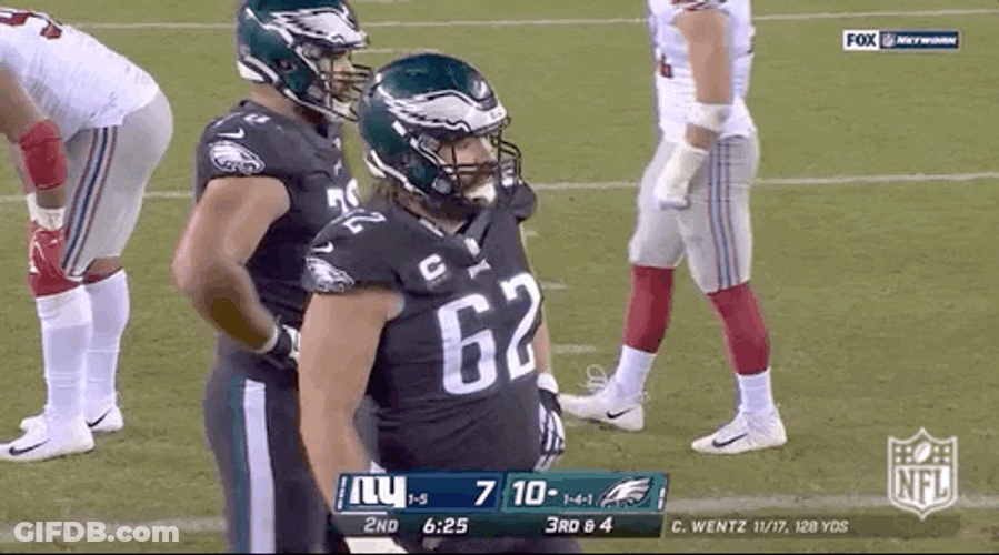 Jason Kelce Catching His Breath GIF