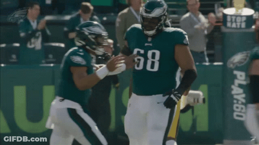 Jason Kelce Dancing With Teammates GIF