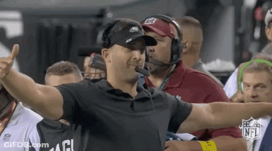 Jason Kelce Hugging Coach Nick Sirianni GIF