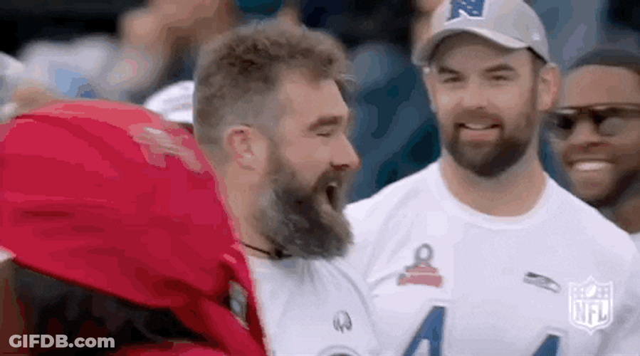 Jason Kelce Leaning Backwards GIF