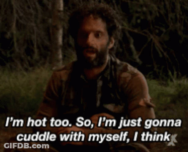 Jason Mantzoukas All By Myself Cuddle GIF