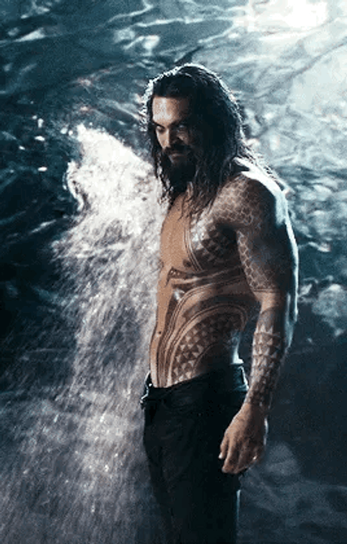 Jason Momoa Aquaman Water Splash GIF
