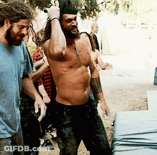 Jason Momoa Playful Slap GIF