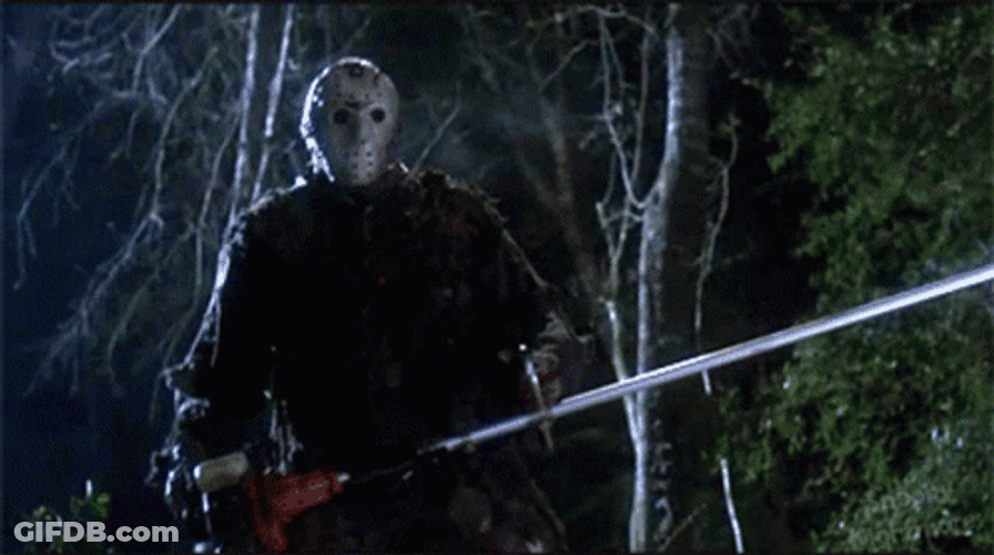 Jason Starting The Saw GIF