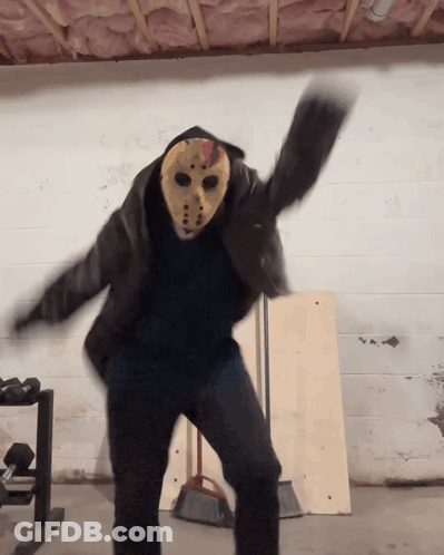 Jason Voorhees Costume Dancing GIF