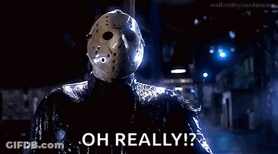 Jason Voorhees Friday The 13Th Bloody Hockey Helmet GIF
