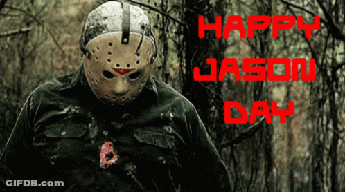 Jason Voorhees Happy Jason Day Red GIF