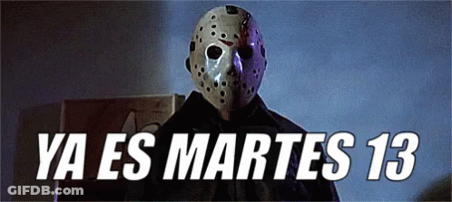 Jason Voorhees Hockey Mask Ya Es Martes 13 GIF