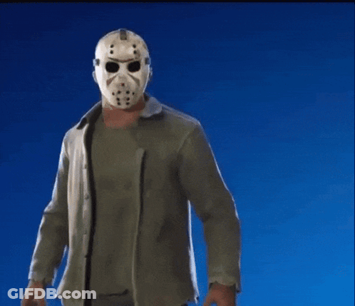 Jason Voorhees Holding Clipboard Saying Thursday 12 GIF