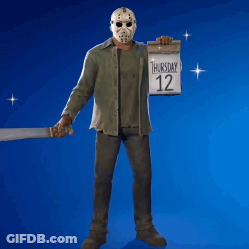 Jason Voorhees Holding Job Application GIF