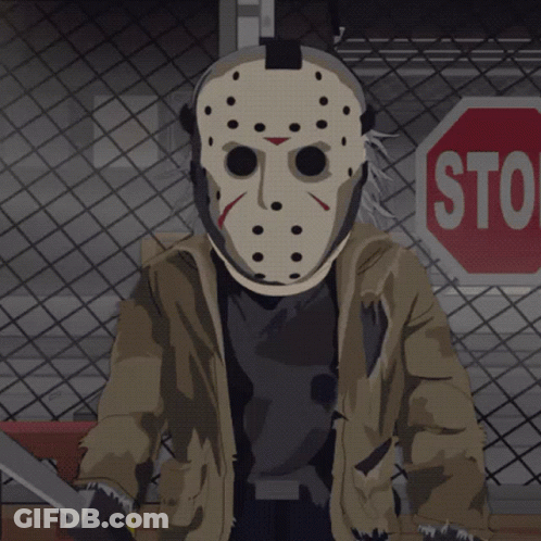 Jason Voorhees Holding Knife GIF