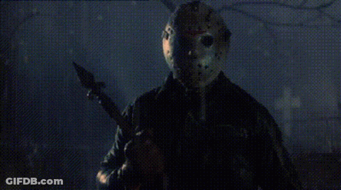 Jason Voorhees Holding Knife GIF