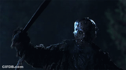 Jason Voorhees Holding Sword GIF