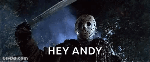 Jason Voorhees Holding Sword In Dark GIF