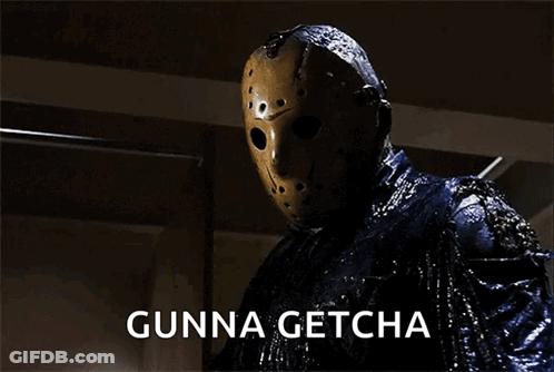 Jason Voorhees In Hockey Mask Holding Knife GIF