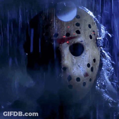 Jason Voorhees Mask In The Dark GIF