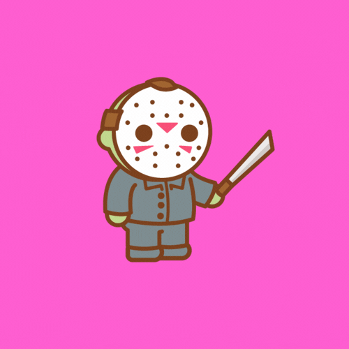 Jason Voorhees Pink Cartoon GIF