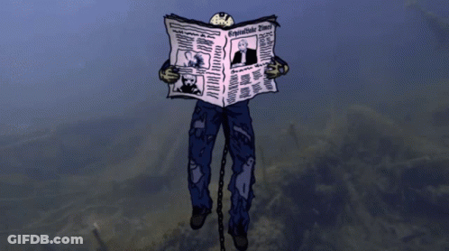 Jason Voorhees Reading Crystal Lake Times GIF