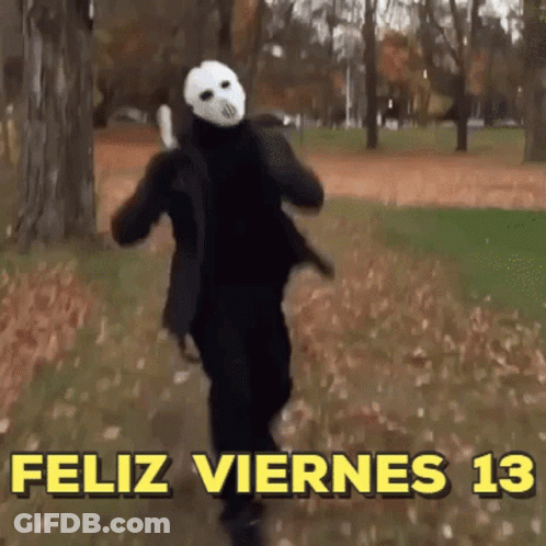 Jason Voorhees Running In Park Feliz Viernes 13 GIF
