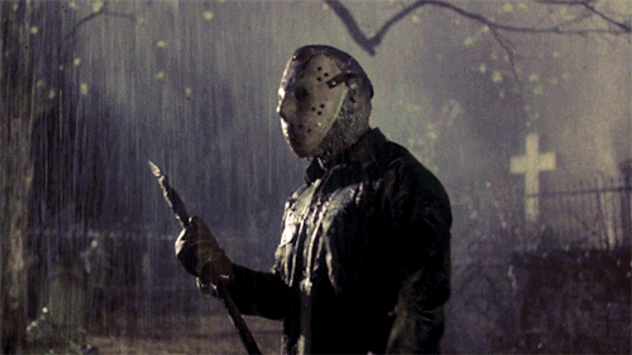 Jason Voorhees Spear Cemetery GIF