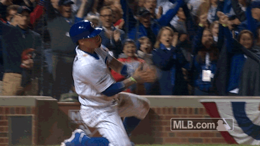 Javier Baez Catching Baseball GIF