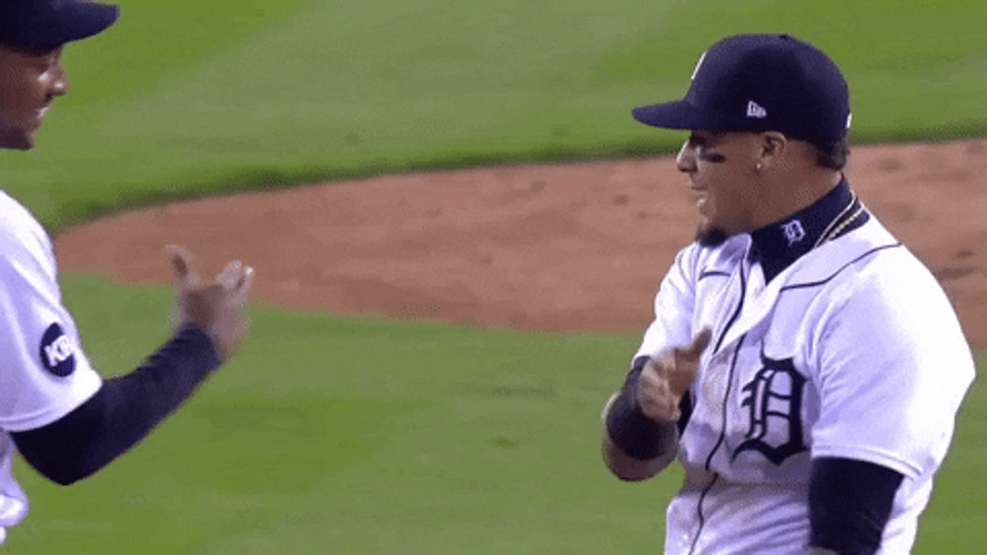 Javier Baez Hand Shake GIF