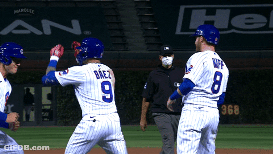 Javier Baez Jumping High GIF