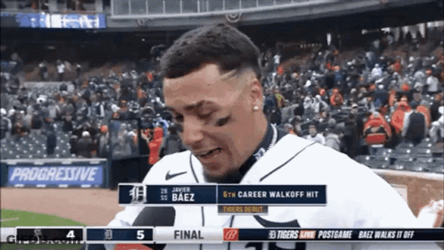 Javier Baez Wet With Water GIF
