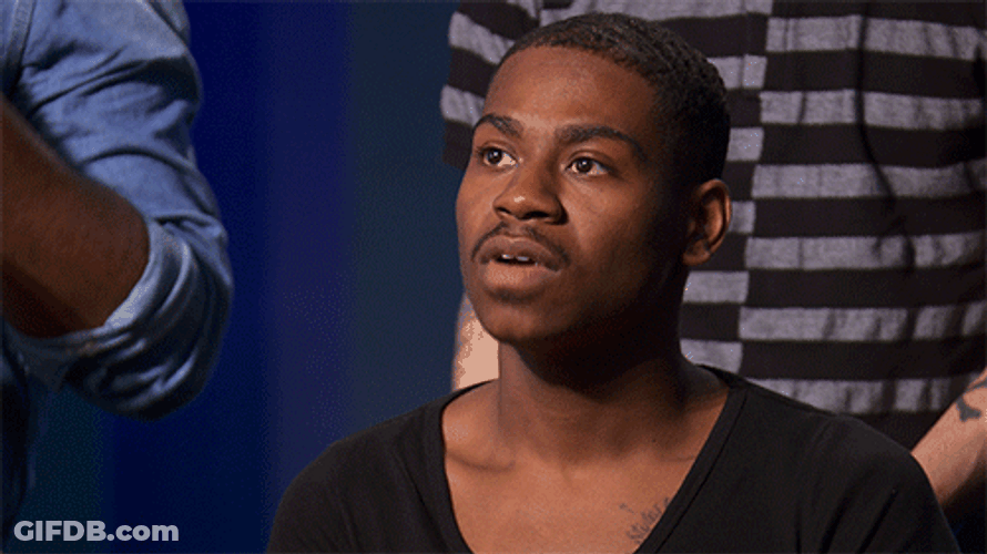 Jaw Drop Black Guy GIF