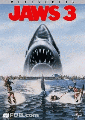 Jaws 3 Shark Attacking People GIF