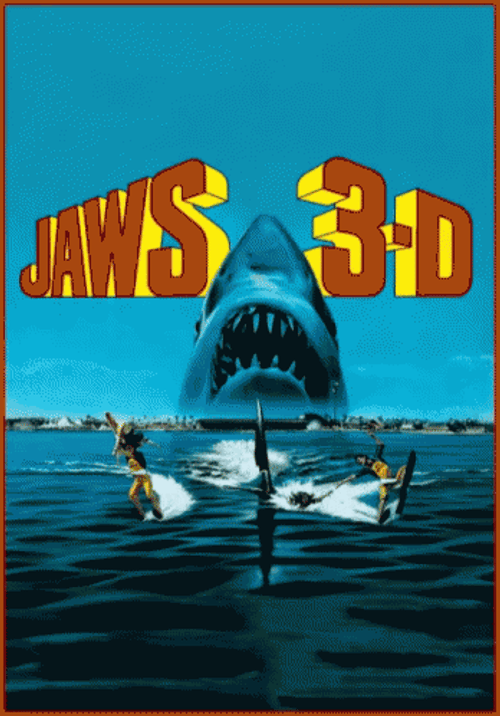 Jaws Movie 3D Poster GIF