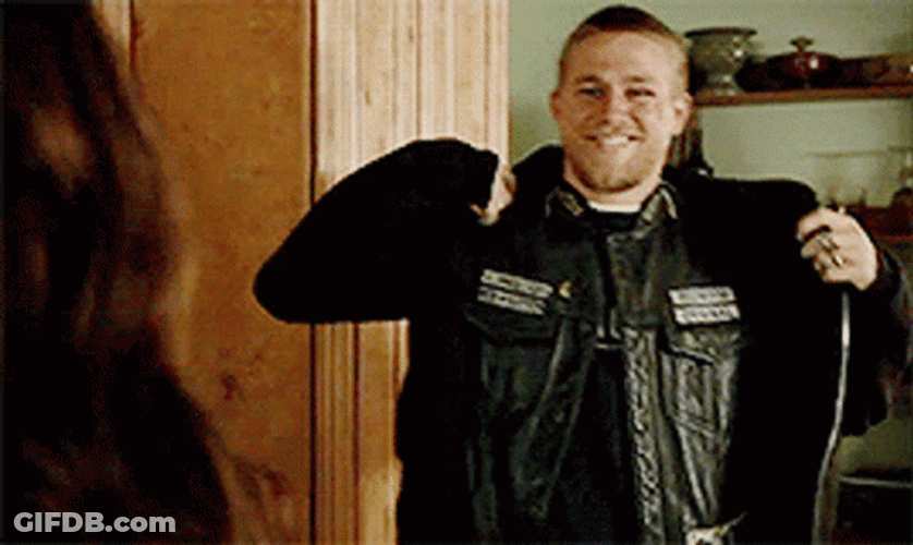 Jax Teller Charlie Hunnam Confident Smile GIF