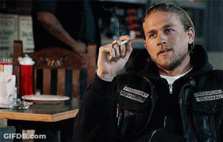 Jax Teller Charlie Hunnam Smoking Cigarette GIF