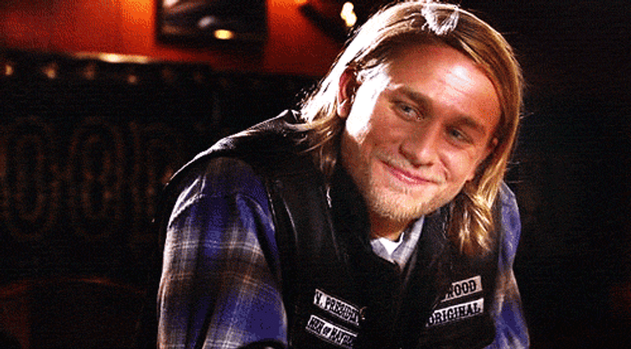 Jax Teller Smiling Shyly Sons Of Anarchy GIF