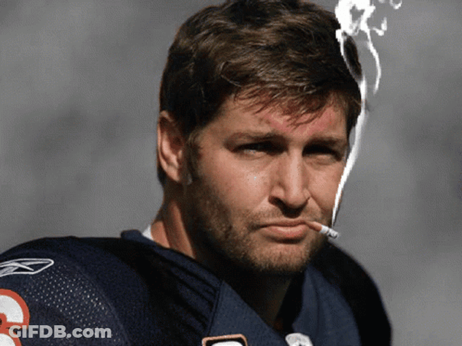 Jay Cutler Don T Care Using Cigarette GIF
