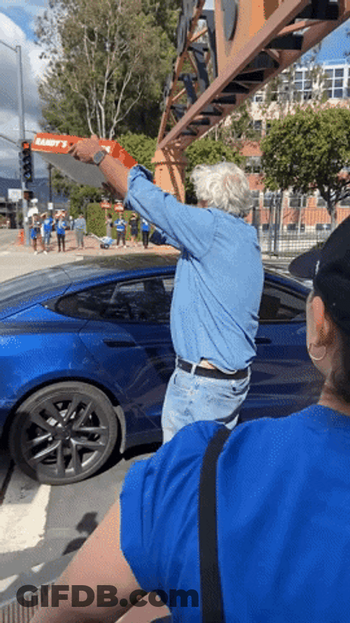 Jay Leno Getting Donuts GIF