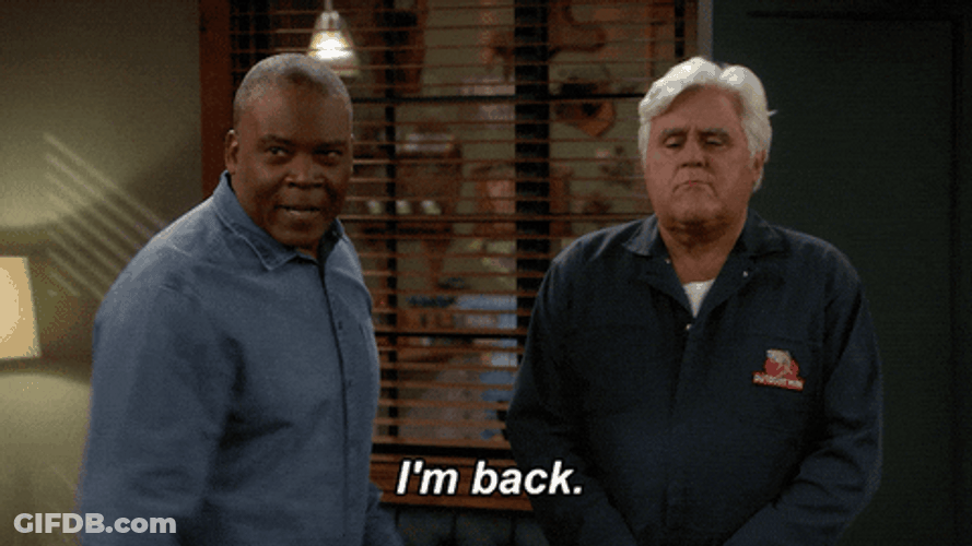 Jay Leno I'm Back GIF