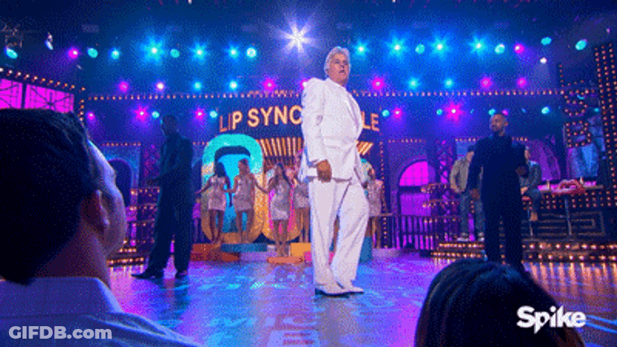 Jay Leno In Lip Sync Battle GIF