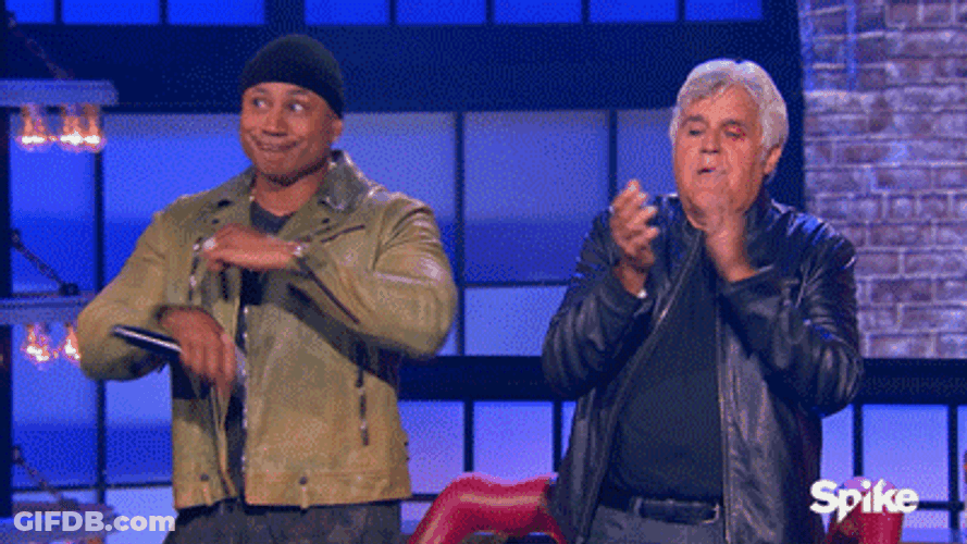 Jay Leno Lip Synch Battle Clapping Hands GIF