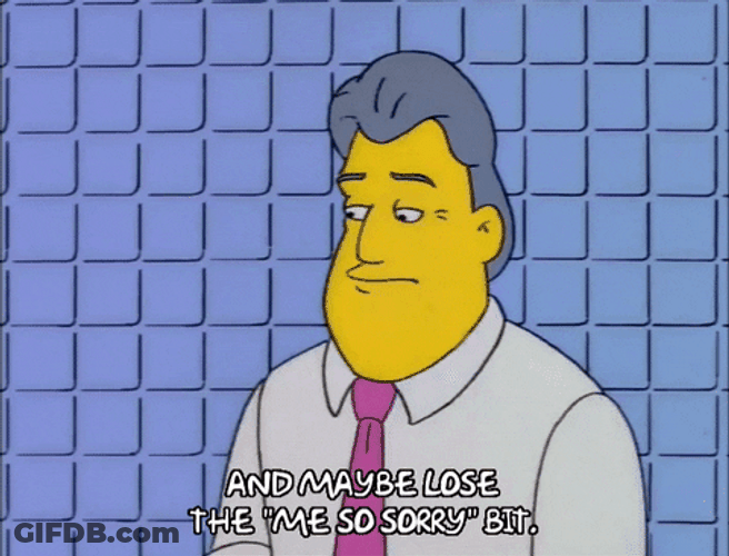 Jay Leno Simpsons Lost And Say Sorry GIF