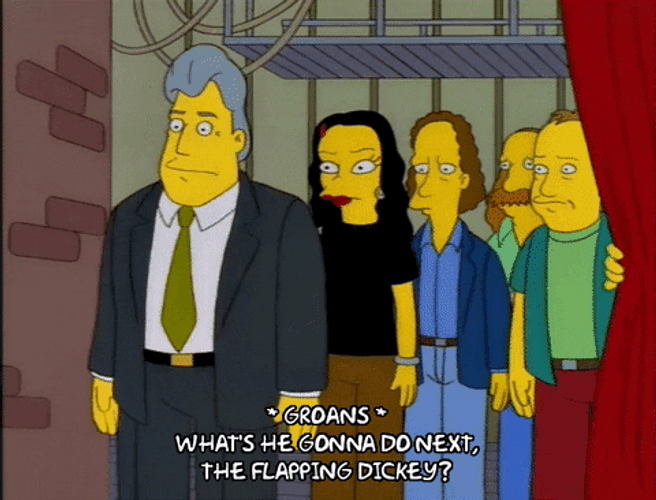 Jay Leno Simpsons What Gonna Do Next GIF