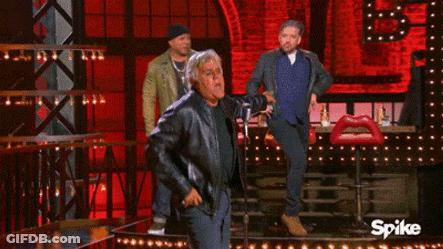 Jay Leno Singing With Dance Moments GIF